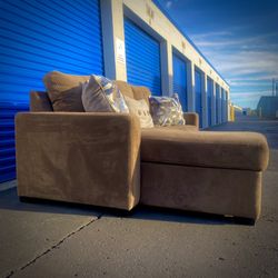 Light Brown Modern Two Piece Sectional Sofa