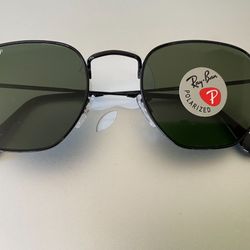 Ray Ban Hexagonal Polarized Green Classic  Sunglasses RB3548N 002/58