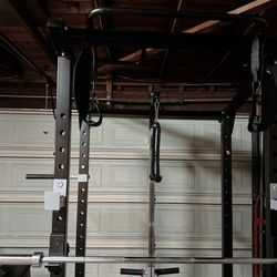 Pro Full Cage and Weight Bench Personal Home Gym Total Body Workout System