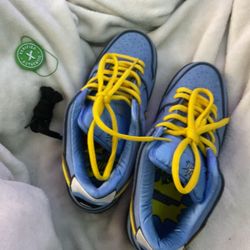 Blue power puff Nike SB dunks