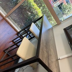 Table And Bar Stool Set