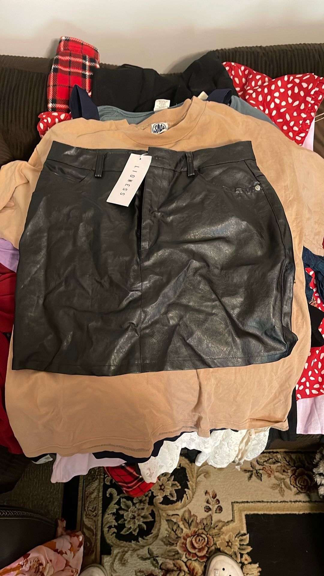Black Leather Skirt