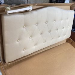 Beige Headboard For a Full Size Bed