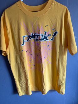Yellow Graphic Spider Web T-Shirt