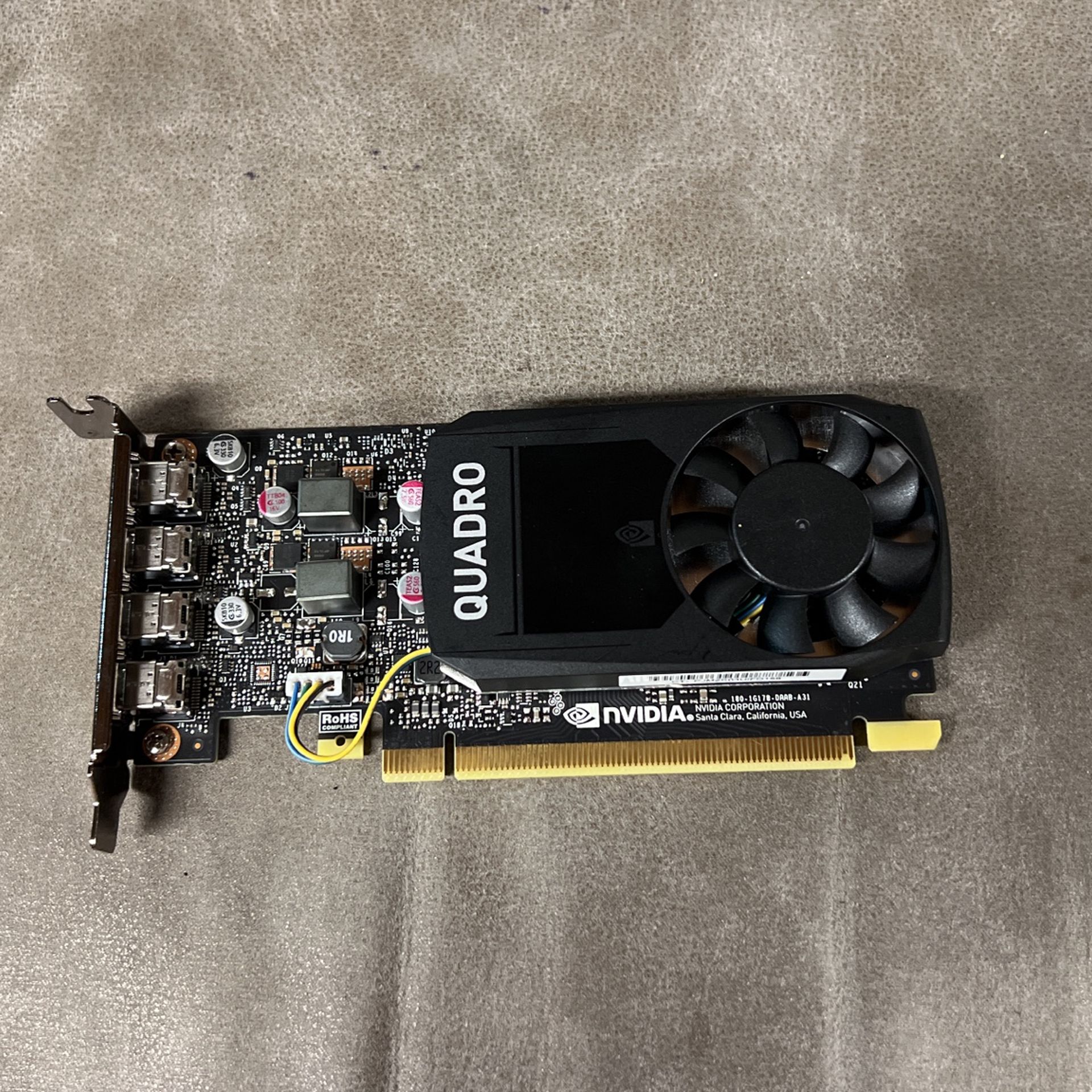 Nvidia Quadro P620 2GB GDDR5 Mini DPx4 Graphics Card with LP Bracket