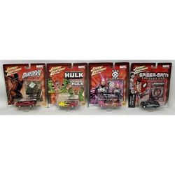 Johnny Lightning Marvel Cars Lot - Incredible Hulk, X-Men, Spider-Man, Daredevil
