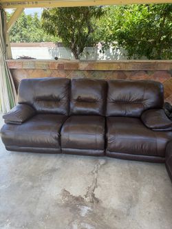 2 Leather Recline Couches