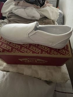White Vans Slip On
