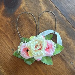 Bunny Flower Crown For infant Or Cake Topper