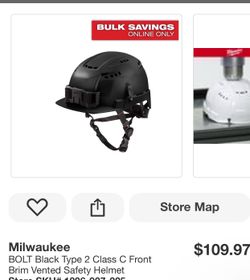BOLT Black Type 2 Class C Front Brim Vented Safety