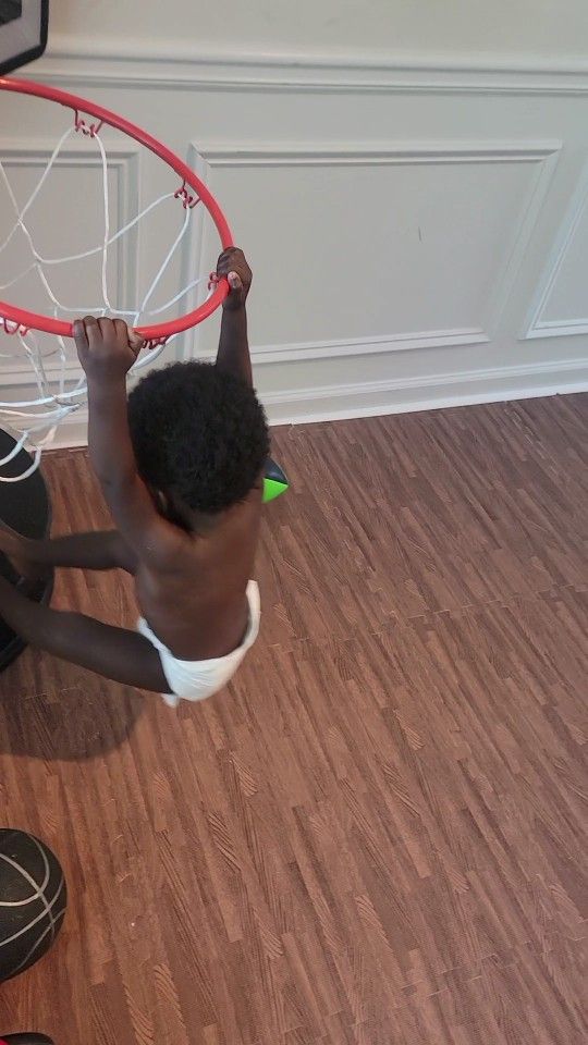 Adjustable 8 Month To 10 Year Old Basketball Goal!