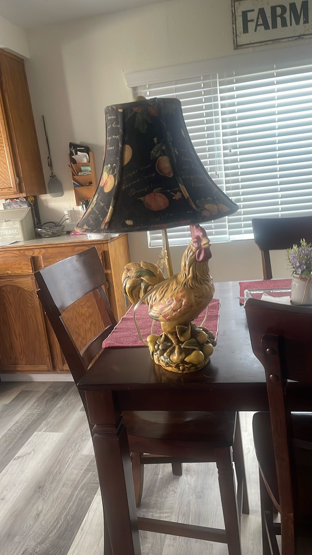 Antique Chicken Lamp