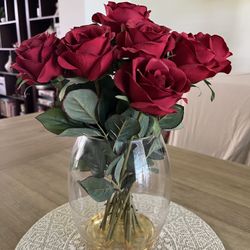 Roses (note Glue Has Yellowed)