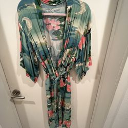 Cotton Kimono Duster - Bikini Cover Up
