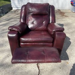 Burgundy Leather Recliner