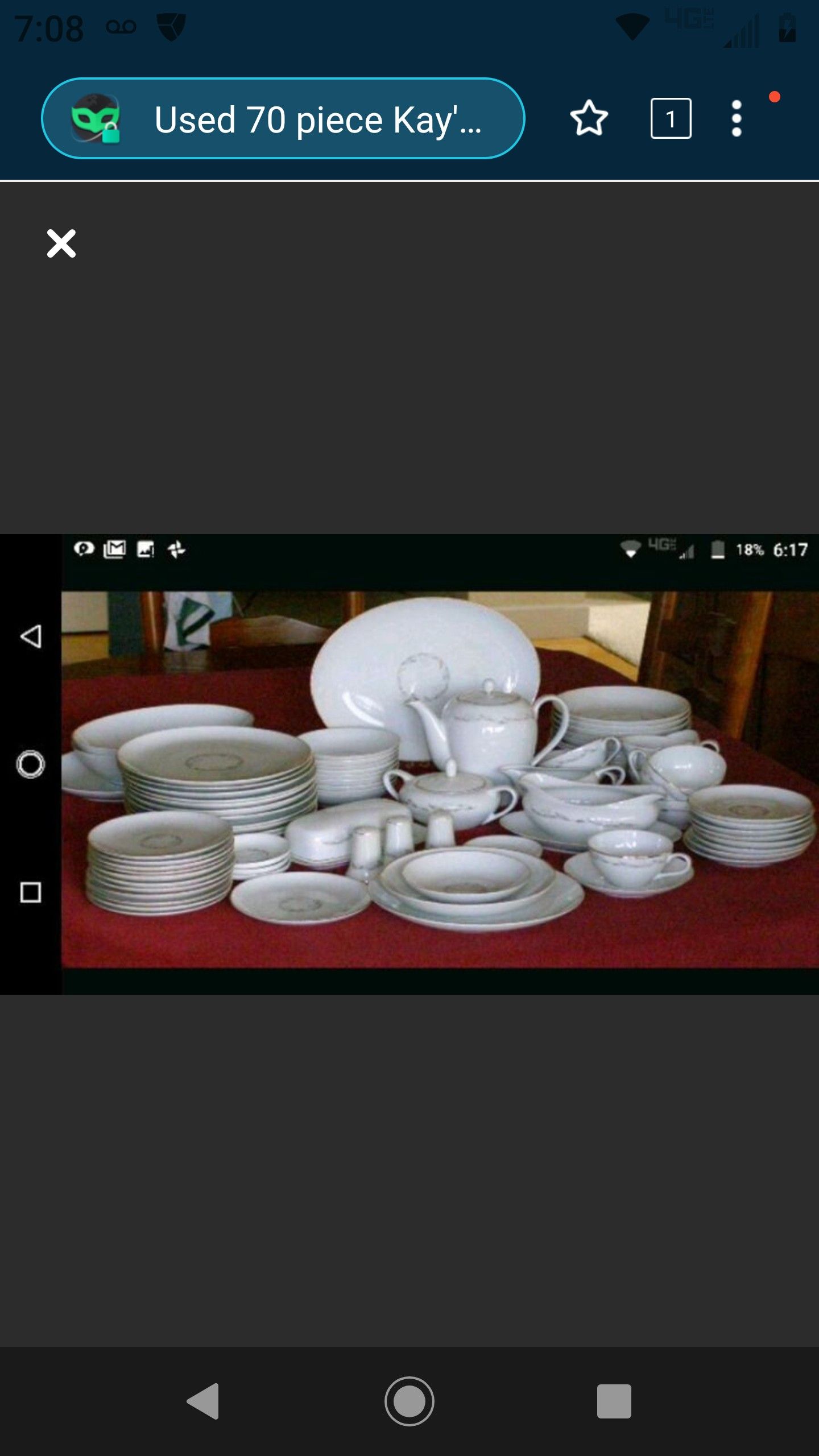 72- piece Kayson antique collectible China