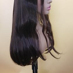 Long Brown Wavy Wig