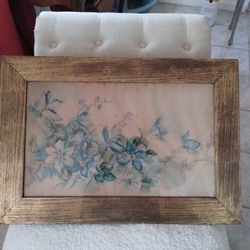 Antique Painting On Paper Signed 