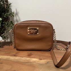 Michael Kors Brown Leather Shoulder Bag