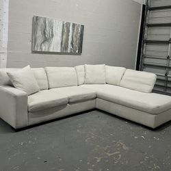 Offwhite  Plush Sectional