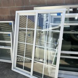 Window retrofit  Used in good condition  double glass,  Height 57 3/4inches Width 45 inches 