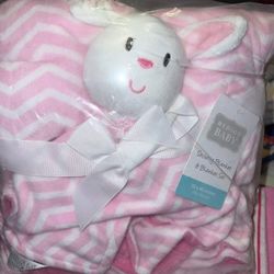 New. Soft Baby Blanket And Lovey Toy