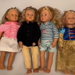 Four Our Generation Girl Dolls