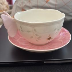 Lenox china butterfly tea cup & saucer