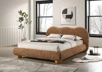 Brand New Terracotta Brown Queen Size Bed Frame 