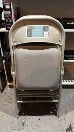Grey Metal Folding Chairs Set (5 total)