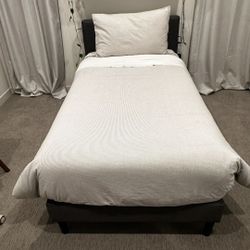 Twin Bed Frame W/mattress 