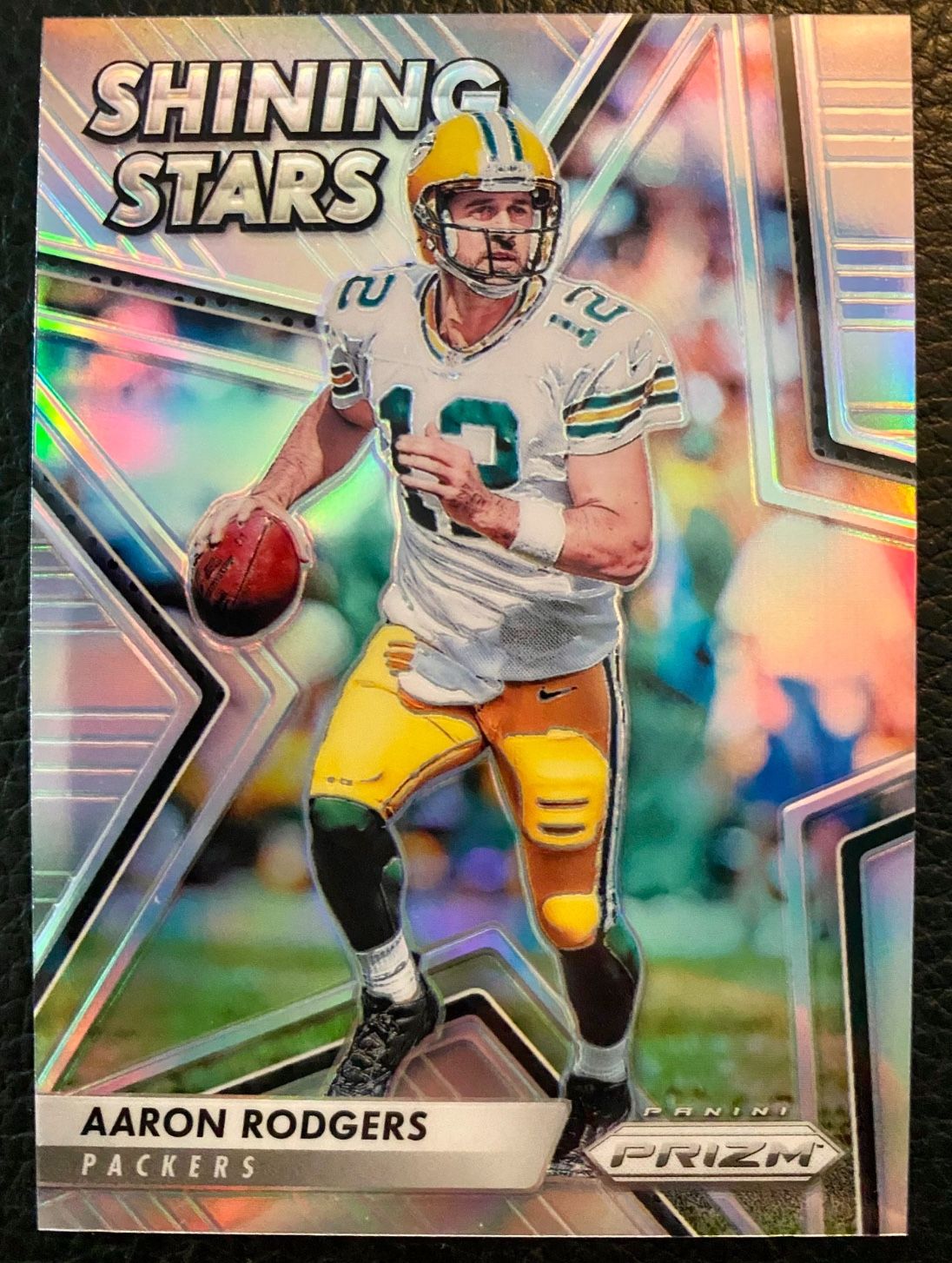 Aaron Rodgers 2016 Panini Prizm Football #4 SHINING STARS SILVER PRIZM!