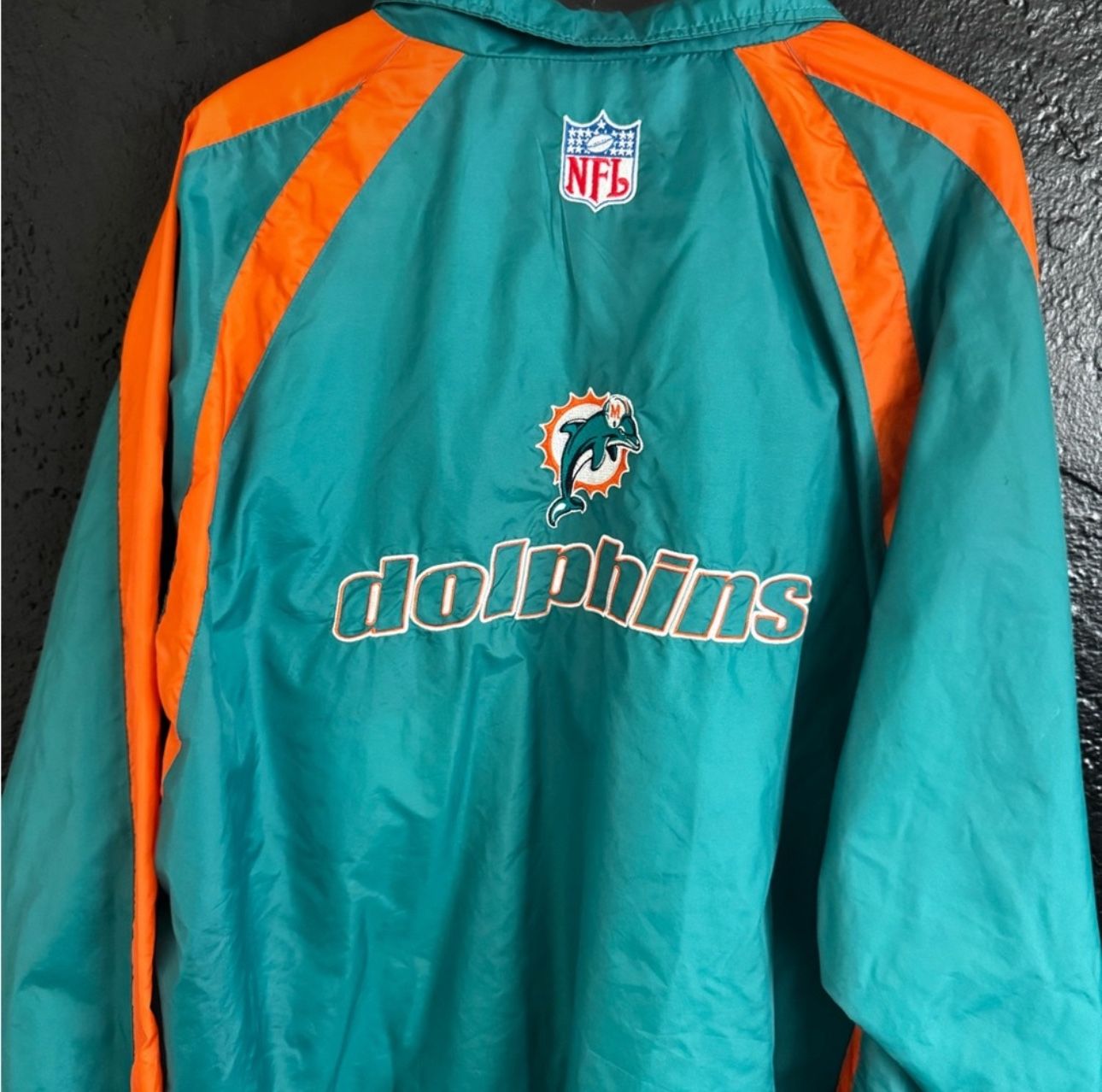 Vintage Miami Dolphins Windbreaker Jacket SZ XL