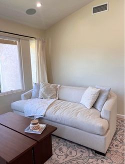 White Sleeper Sofa (Queen)