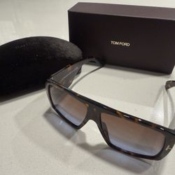 TOM FORD RAVEN  Sunglasses Tortoise Frame Gradient Brown Lenses 60mm