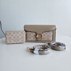 Elegant Tan Designer Women's Bag Set