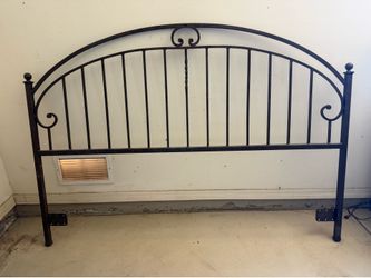 Wrought iron king headboard