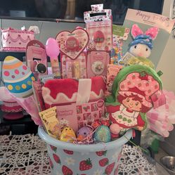 Easter basket strawberry cake