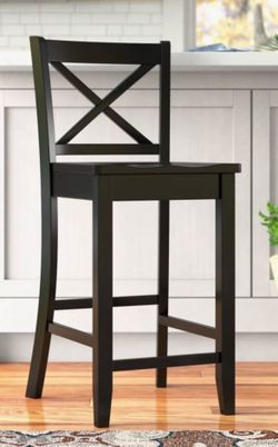 2 Sturdy Wooden Counter / Bar Chairs