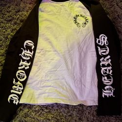 Chrome, Hearts, Grey, And White Long Sleeve