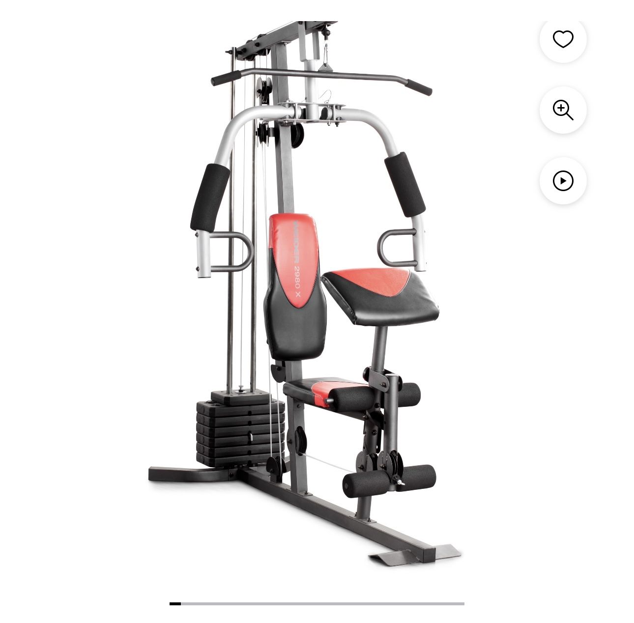 Weider 2980 X Home Gym System with 80 Lb. Vinyl Weight Stack