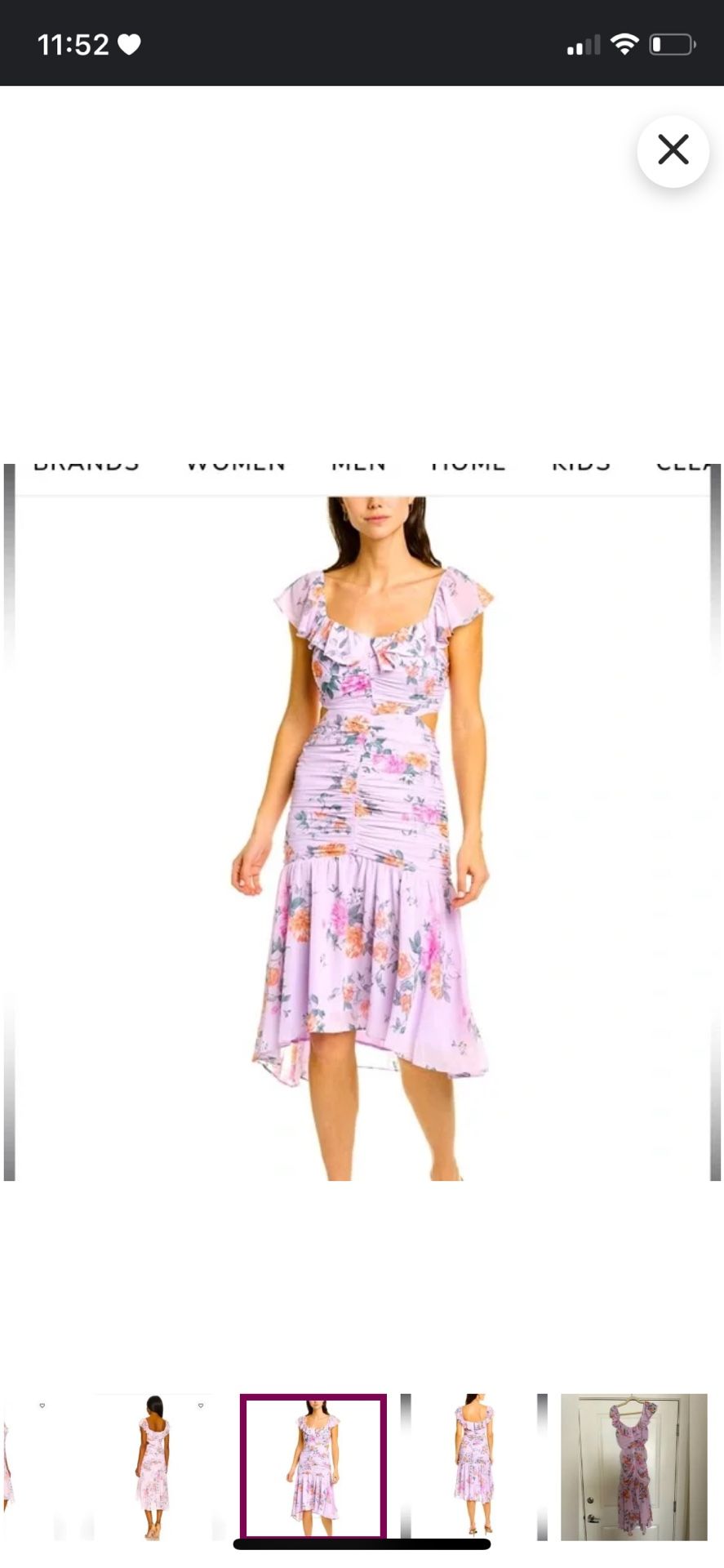 Astr The Label NWT Mermaid Icy Pink Devereaux Cutout Floral Midi Dress Women