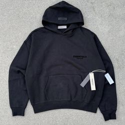 Essentials Fear of God Hoodie – Limo Black (New with Tags)