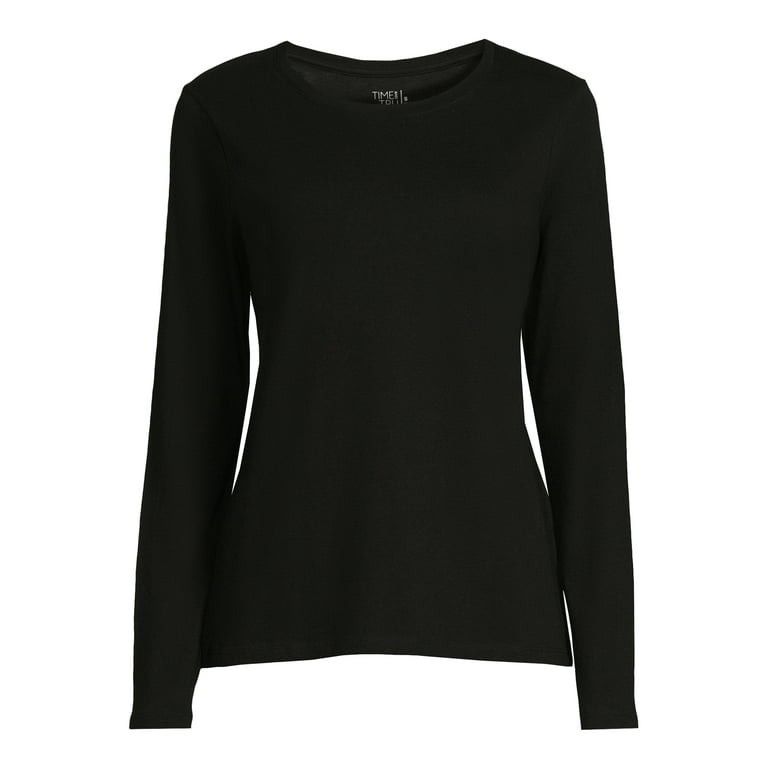 NEW Felina Womens Black Long Sleeves Tee T Shirt Top Size M / Medium