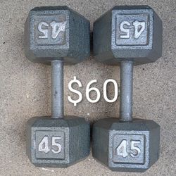 45lb dumbbell pair