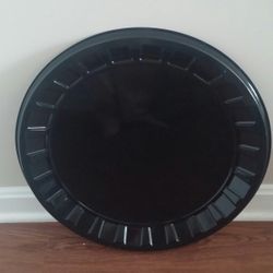 Onyx Round Plastic Party Platters/18"/Total Of 3