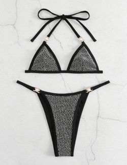 Black Pearled Swimsuit