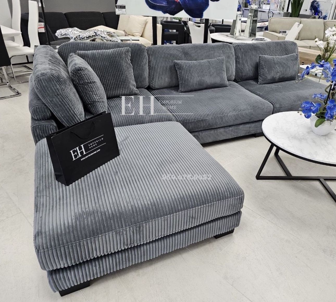 Grey Modern 4 Piece Sofa Sectional 🔥buy Now pay Later
