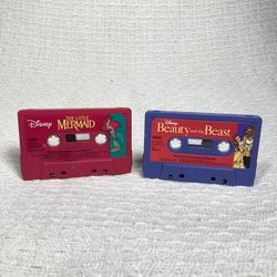 Disney Cassette Tapes- Beauty And The Beast, The Little Mermaid 