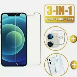 🎁 FREE Screen Protector for iPhone 12 Pro Max 6.7" Tempered Glass Front & Back w/ Camera Lens Protector, Ultra HD, 9H Hardness, Scratch Resistant